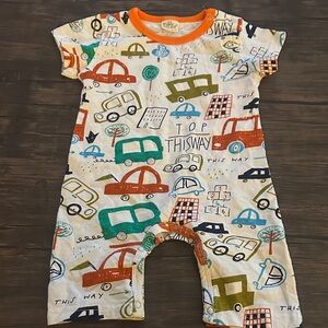 Colorful Car Print Kids One Piece